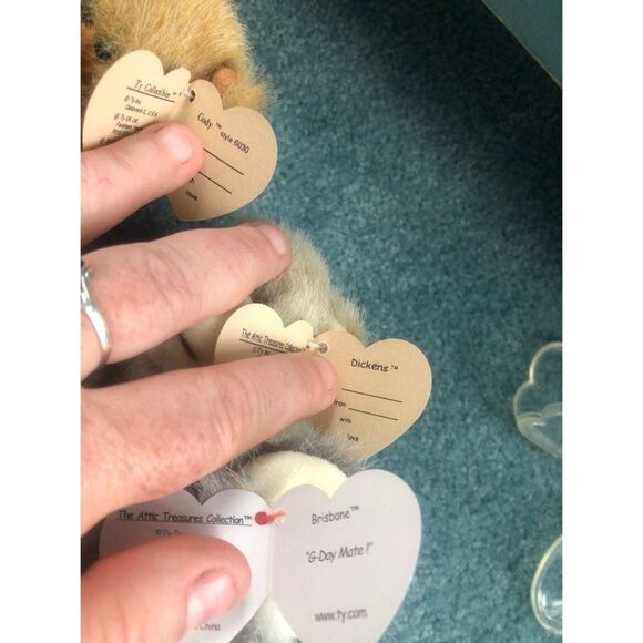 ty Attic treasures collectable beanie baby vintage look 8 total dolls - Picture 7 of 7